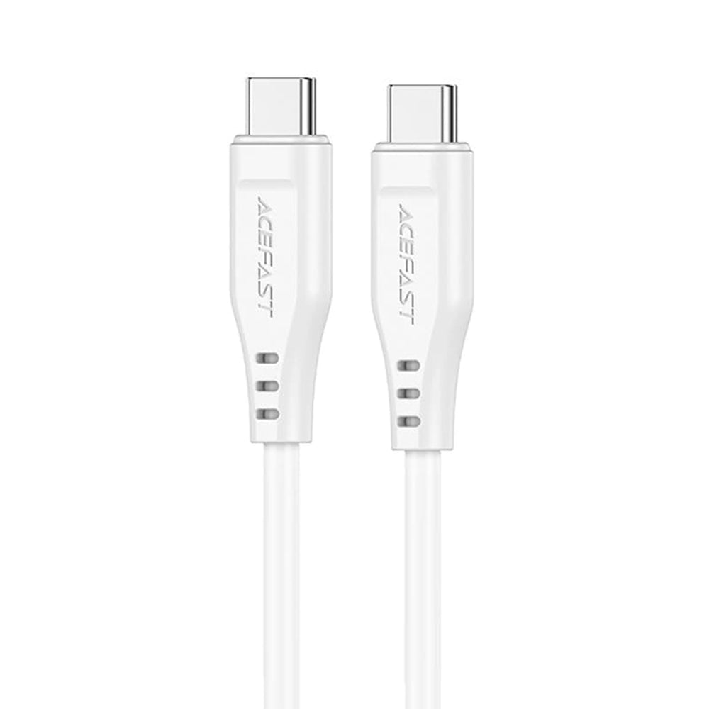 USB-C Data and Charging Cable - USB-C Acefast C3-03, 60W, 1.2m, White