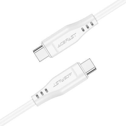 USB-C Data and Charging Cable - USB-C Acefast C3-03, 60W, 1.2m, White