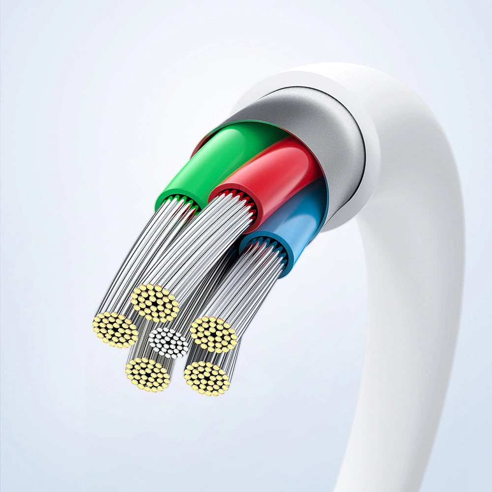 USB-C Data and Charging Cable - USB-C Acefast C3-03, 60W, 1.2m, White