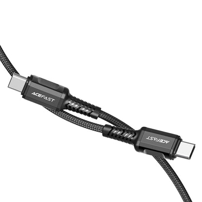Câble de Données et de Charge USB-C - USB-C Acefast C1-03, 60W, 1.2m, Noir