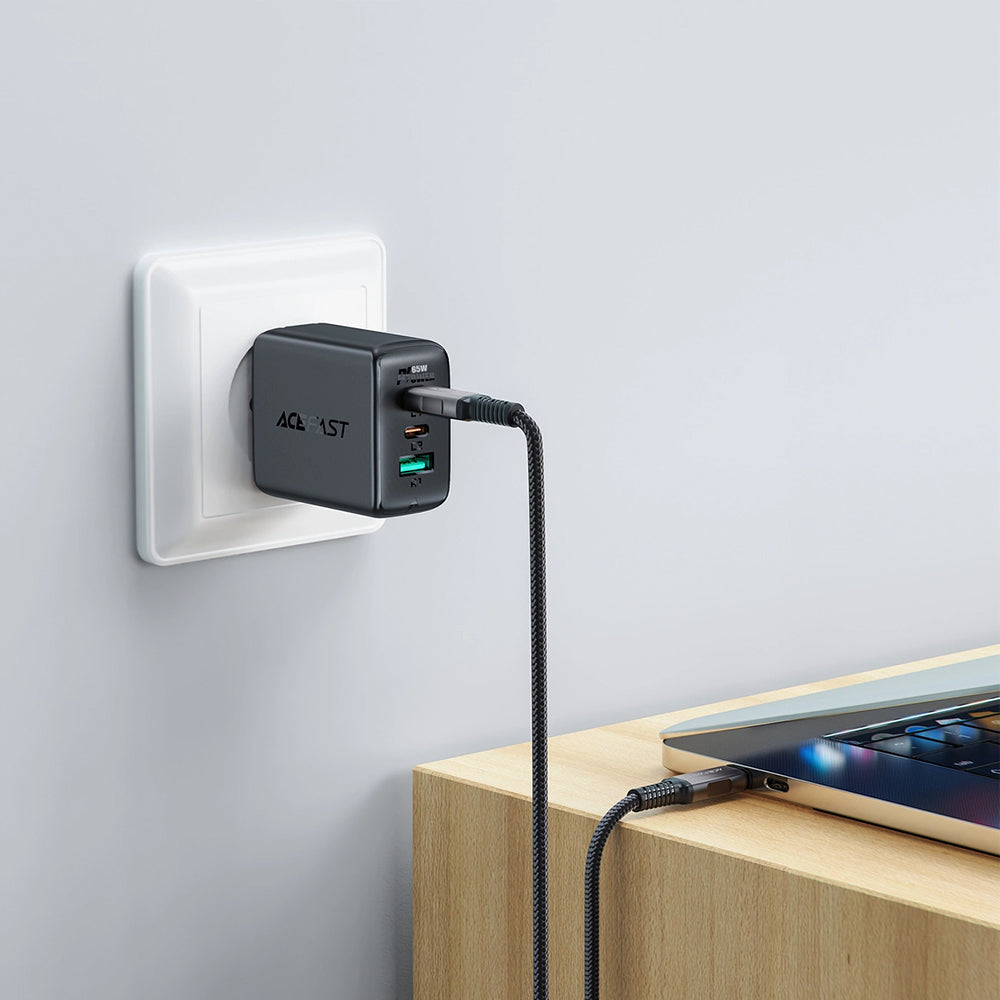 Câble de Données et de Charge USB-C - USB-C Acefast C1-09, 240W, 1m, Gris