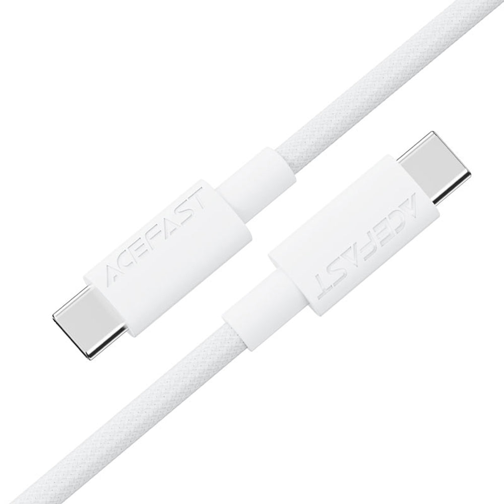 Câble de données et de charge USB-C - USB-C Acefast C18-03, 60W, 1.2m, Blanc