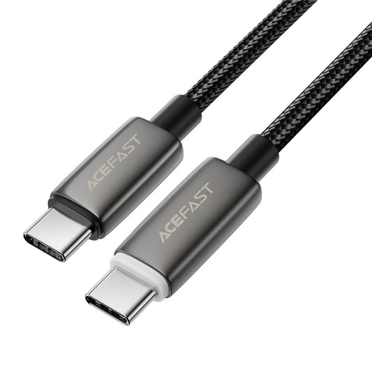 Câble de Données et de Charge USB-C - USB-C Acefast C23-03, 60W, 1.2m, Noir