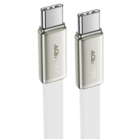 Câble de Données et de Charge USB-C - USB-C Acefast C24-03, 60W, 1.2m, Blanc