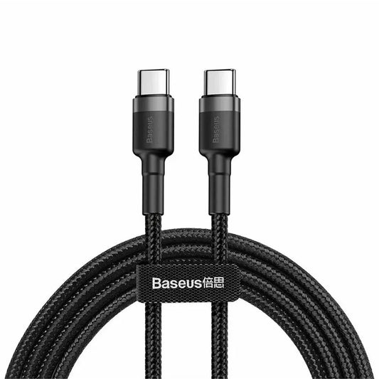 USB-C Data and Charging Cable - USB-C Baseus Cafule, 60W, 2m, Set of 2 pieces, Black E0418501
