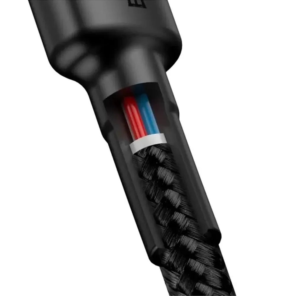 USB-C Data and Charging Cable - USB-C Baseus Cafule, 60W, 2m, Set of 3 pieces, Black S0TV002132