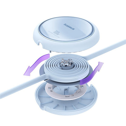 Câble de Données et de Charge USB-C - USB-C Baseus Free2Draw Mini Rétractable, 100W, 1m, Bleu P10364500311-00