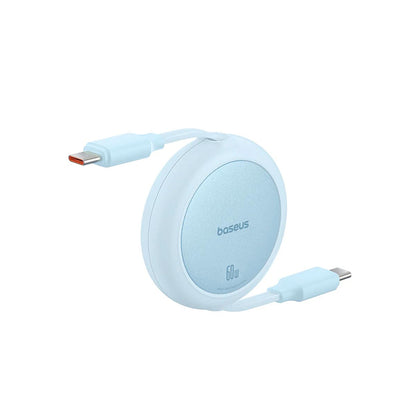 Câble de Données et de Charge USB-C - USB-C Baseus Free2Pull Mini Rétractable, 60W, 1m, Bleu P10364500311-01