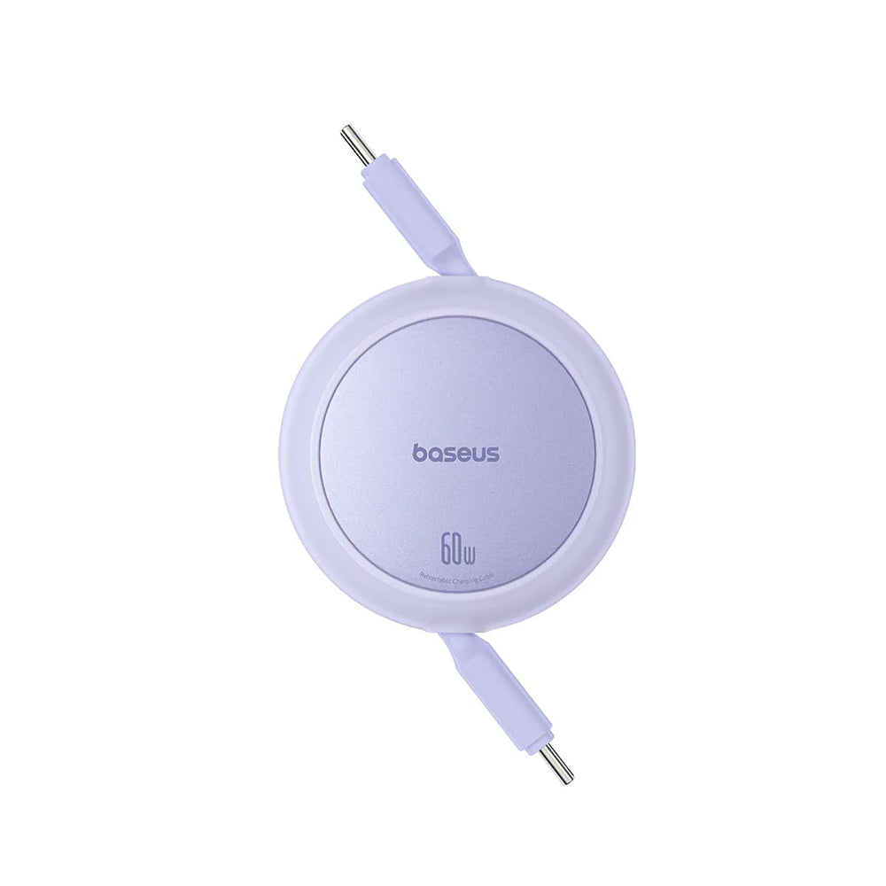 USB-C Data and Charging Cable - USB-C Baseus Free2Pull Mini Retractable, 60W, 1m, Purple P10364500511-01