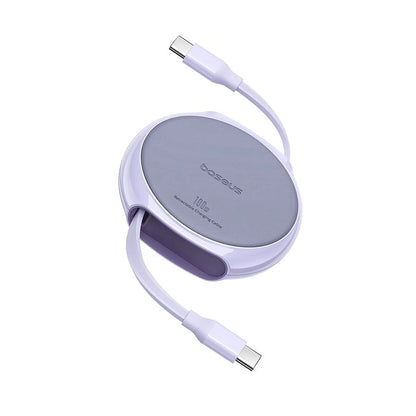 Câble de Données et de Charge USB-C - USB-C Baseus Pathfinder Rétractable, 100W, 1m, Mauve P10368400511-00