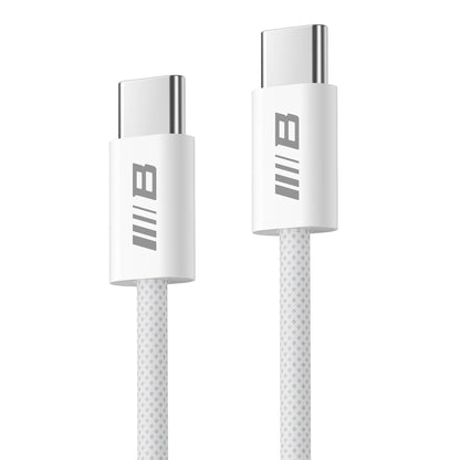 Câble de Données et de Charge USB-C - USB-C Blueo, 100W, 1.2m, Blanc