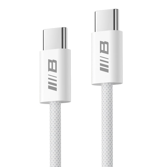 Câble de Données et de Charge USB-C - USB-C Blueo, 100W, 2m, Blanc