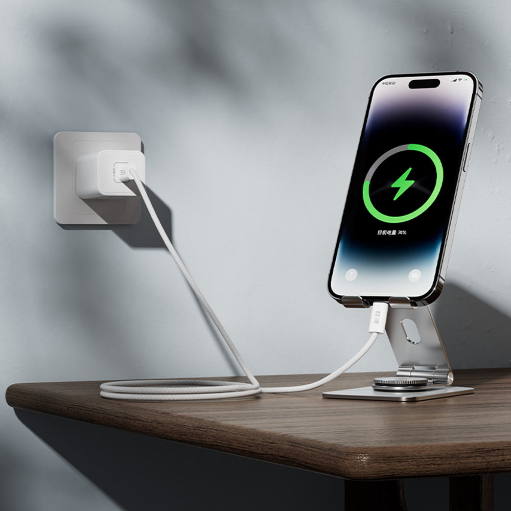 Câble de Données et de Charge USB-C - USB-C Blueo, 100W, 2m, Blanc