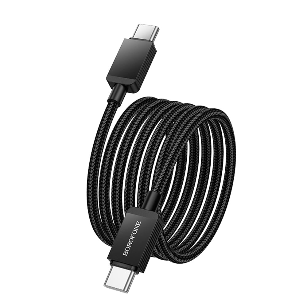 Câble de Données et de Charge USB-C - USB-C Borofone BX120 Placer, 60W, 1m, Noir