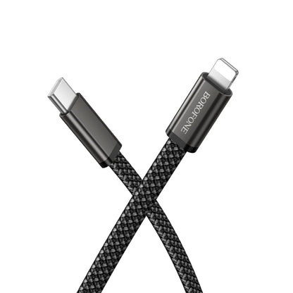 Câble de données et de charge USB-C - USB-C Borofone BX124 Peace, 30W, 1m, Noir