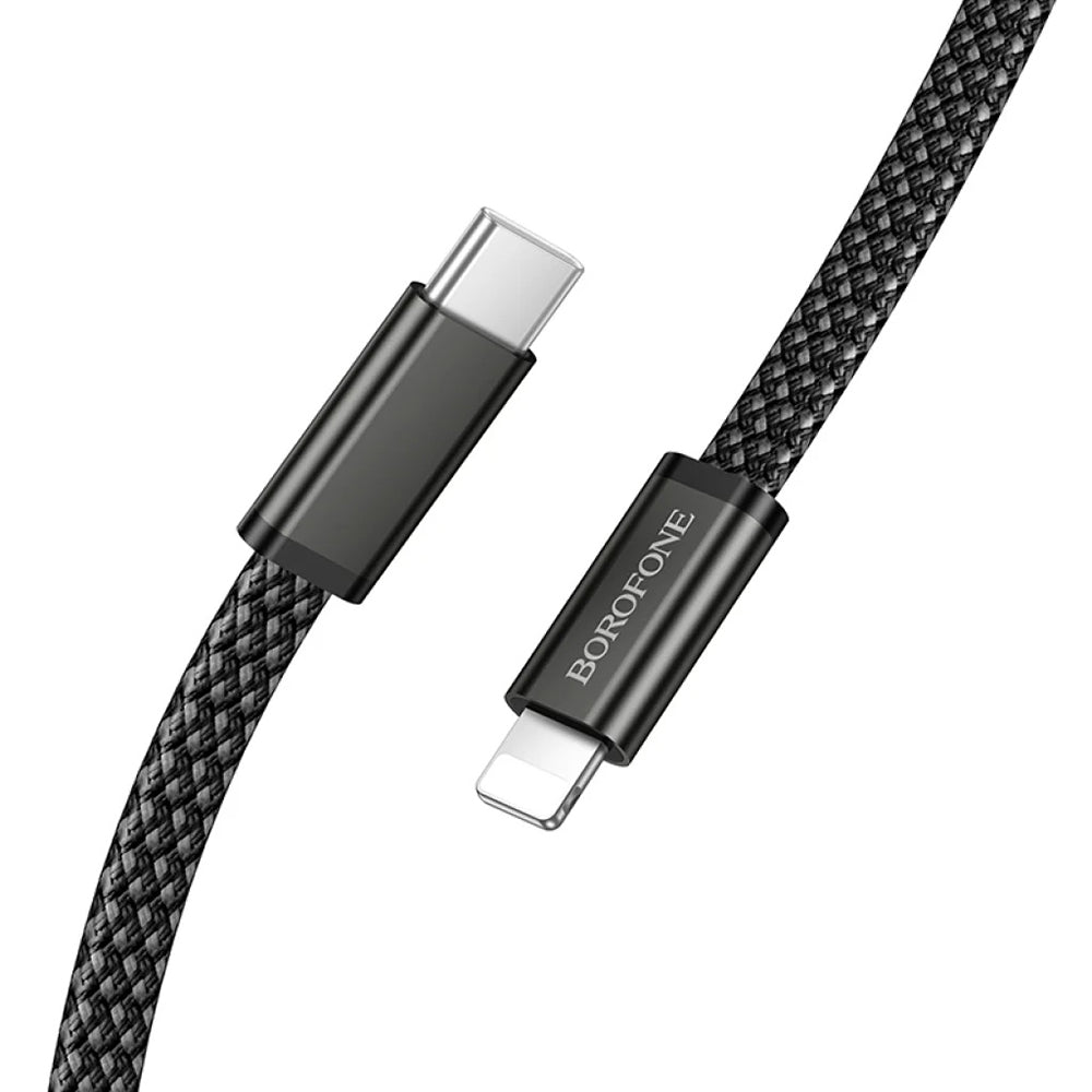Câble de données et de charge USB-C - USB-C Borofone BX124 Peace, 30W, 1m, Noir