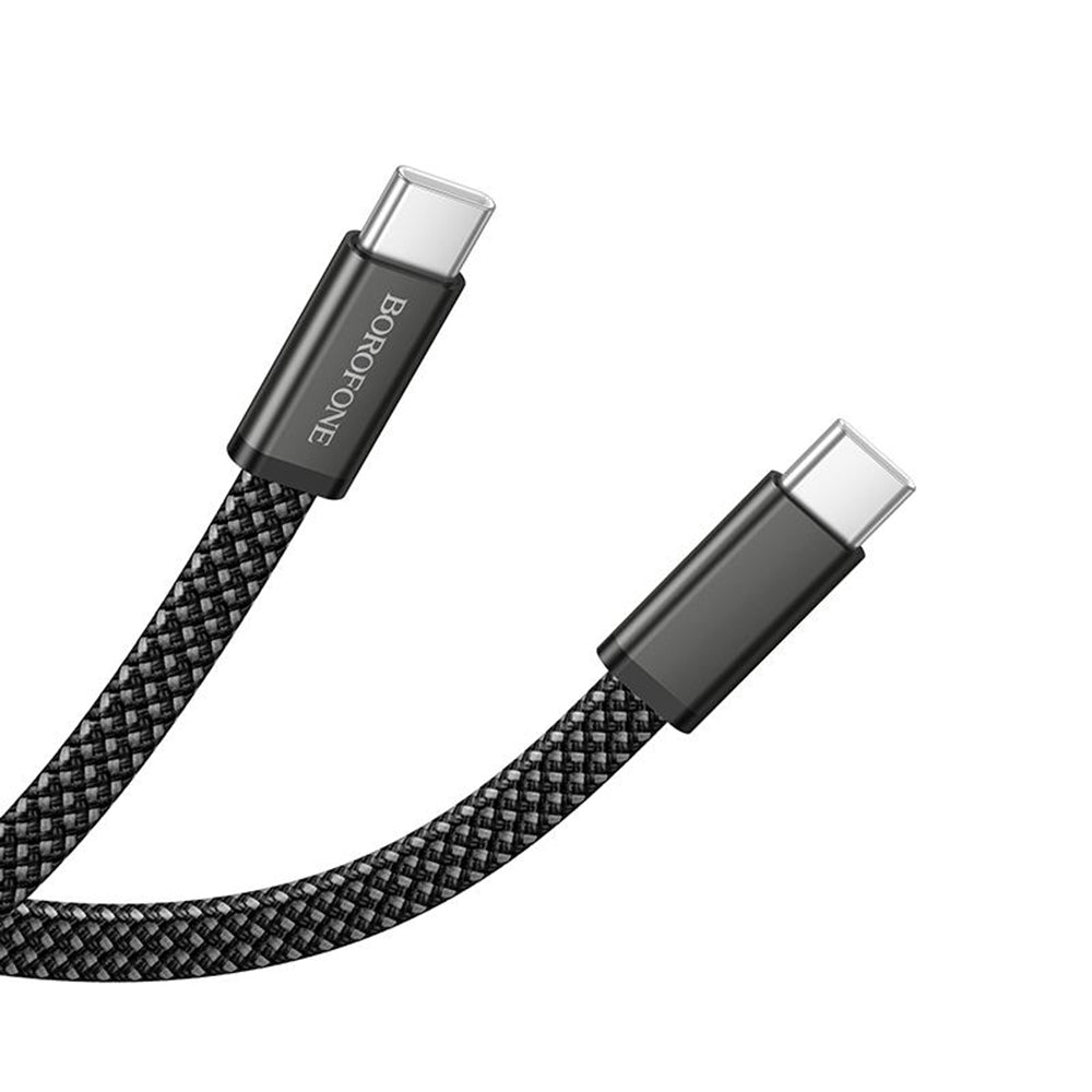 Câble de données et de charge USB-C - USB-C Borofone BX124 Peace, 60W, 1m, Noir