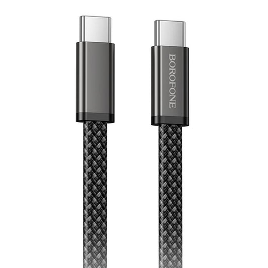 Câble de données et de charge USB-C - USB-C Borofone BX124 Peace, 60W, 1m, Noir