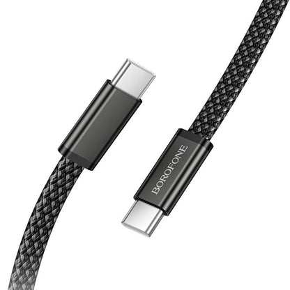 Câble de données et de charge USB-C - USB-C Borofone BX124 Peace, 60W, 1m, Noir