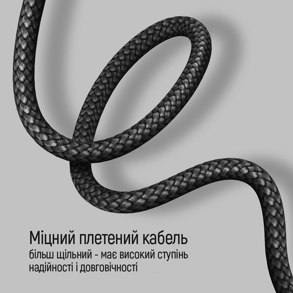 Câble de Données et de Charge USB-C - USB-C ColorWay CW-CBPDCC040, 65W, 1m, Gris