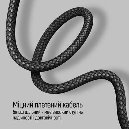 Câble de Données et de Charge USB-C - USB-C ColorWay CW-CBPDCC040, 65W, 1m, Gris