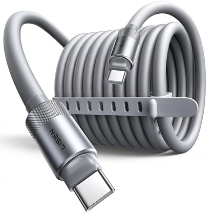 Câble de données et de charge USB-C - USB-C Lisen L115, 100W, 3m, Gris YL0126010031