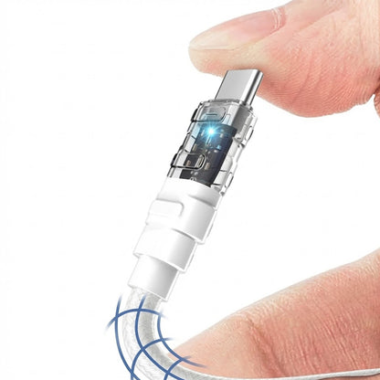 Câble de Données et de Charge USB-C - USB-C Lito LD05, 60W, 1m, Blanc