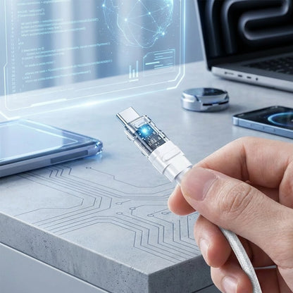 Câble de Données et de Charge USB-C - USB-C Lito LD05, 60W, 1m, Blanc