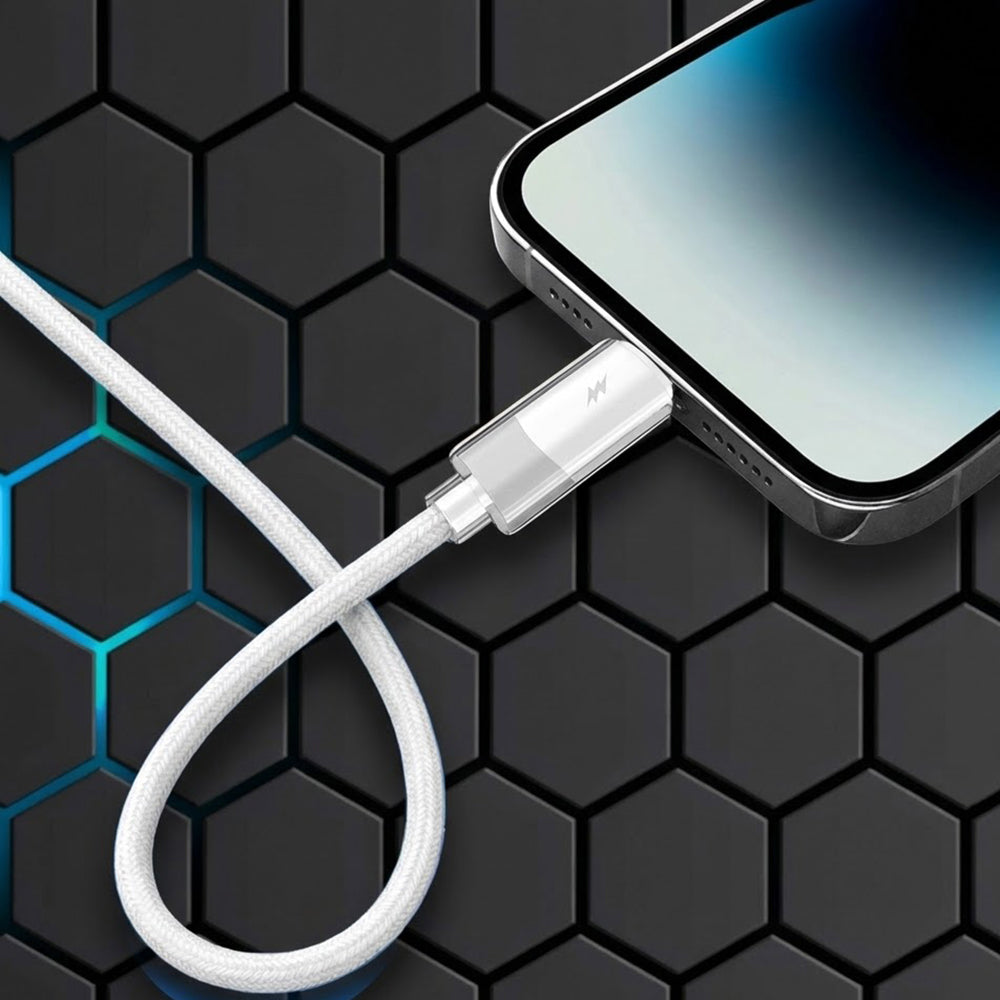 Câble de Données et de Charge USB-C - USB-C Lito LD07, 60W, 1m, Blanc