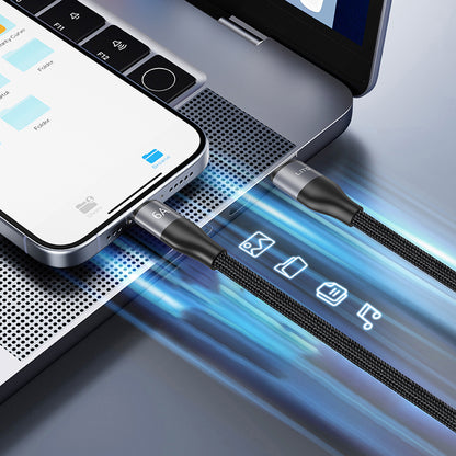 Câble de Données et de Charge USB-C - USB-C Lito LD25CC, 100W, 2m, Gris