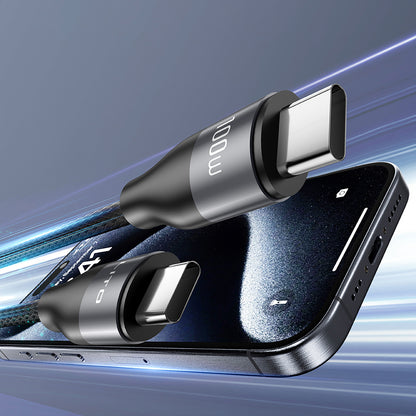 Câble de Données et de Charge USB-C - USB-C Lito LD25CC, 100W, 2m, Gris