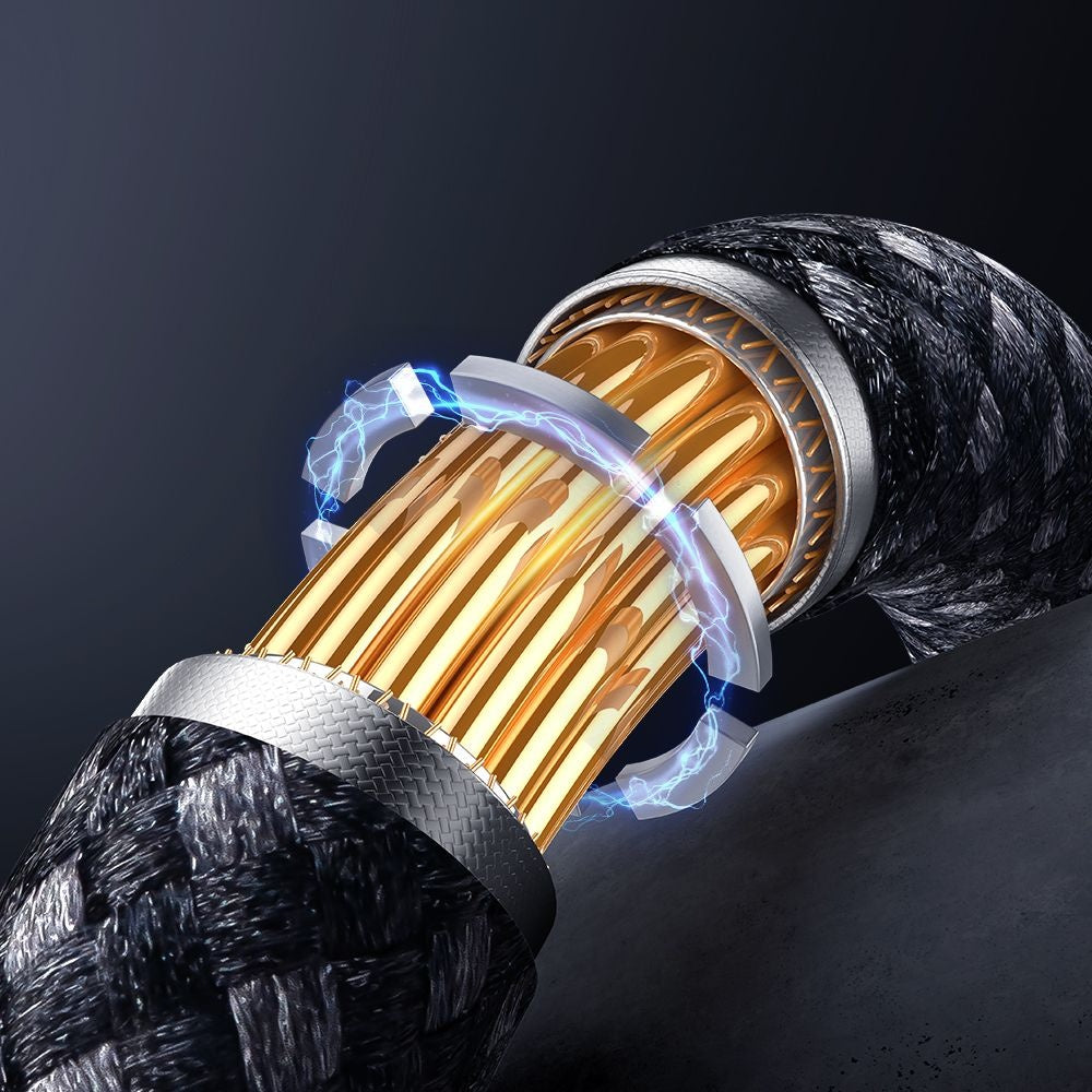 Câble de Données et de Charge USB-C - USB-C McDodo CA-2000 Auto-enroulant, 60W, 1.2m, Noir