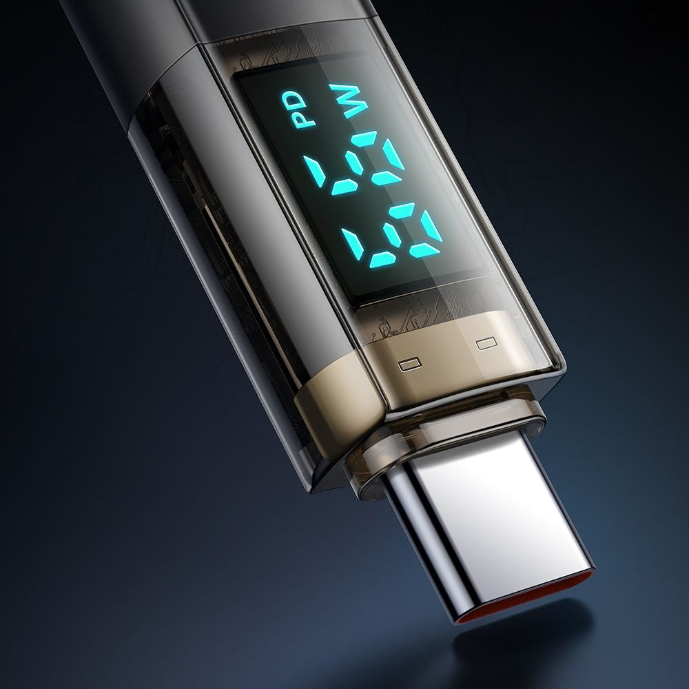 Câble de Données et de Charge USB-C - USB-C McDodo CA-3610 Affichage Auto Power Off, 100W, 1.2m, Noir