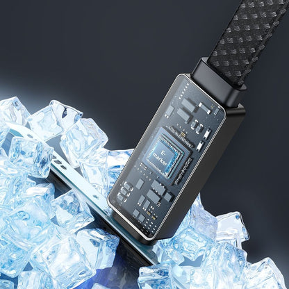 Câble de Données et de Charge USB-C - USB-C McDodo CA-4470 Rythm Display, 100W, 1.2m, Noir