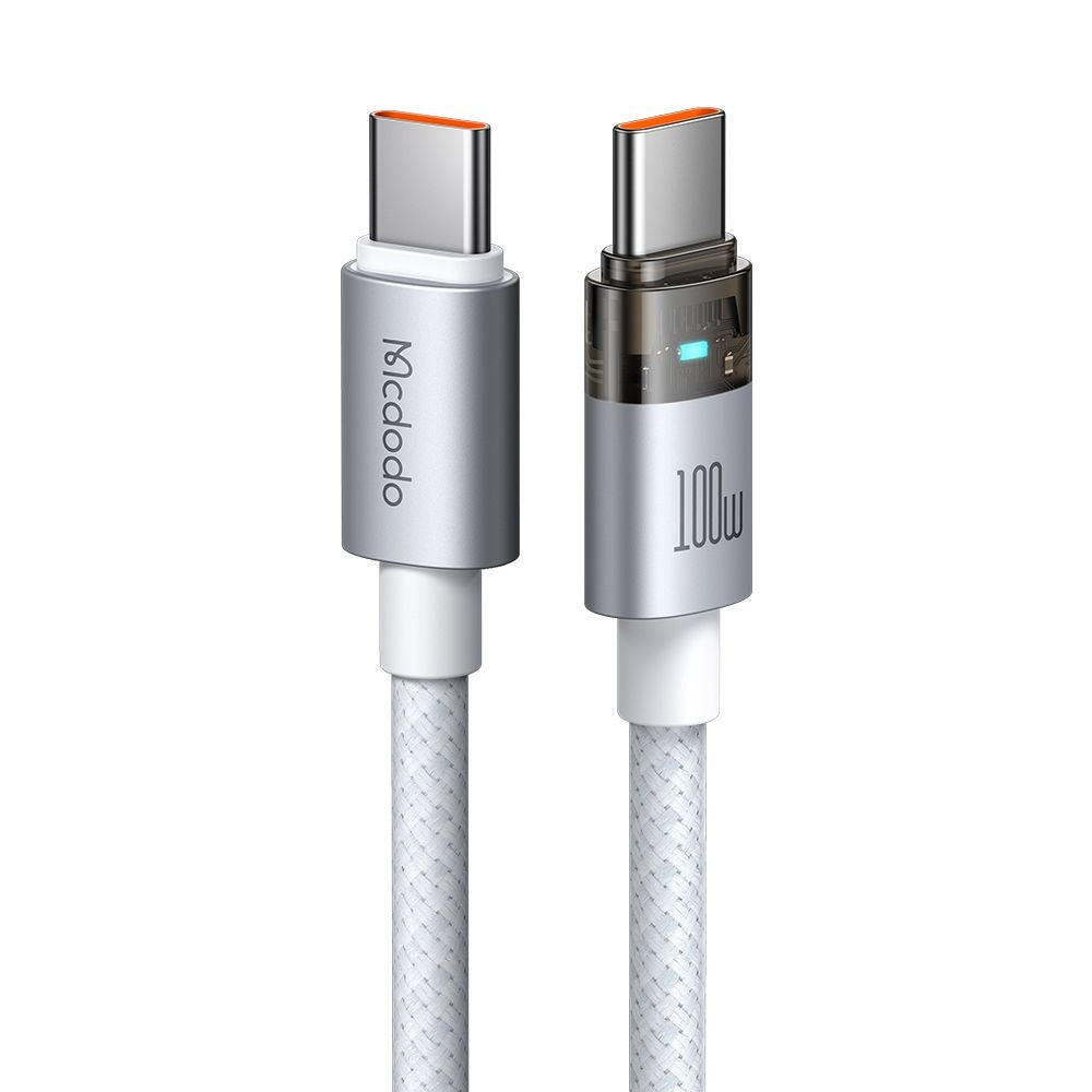 Câble de Données et de Charge USB-C - USB-C McDodo CA-5582, 100W, 1.2m, Blanc