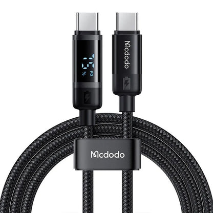 Câble de Données et de Charge USB-C - USB-C McDodo CA-5780 Bat Display, 60W, 1.2m, Noir
