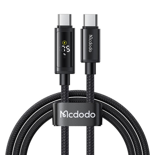 Câble de Données et de Charge USB-C - USB-C McDodo CA-8000 Display, 100W, 1.2m, Noir