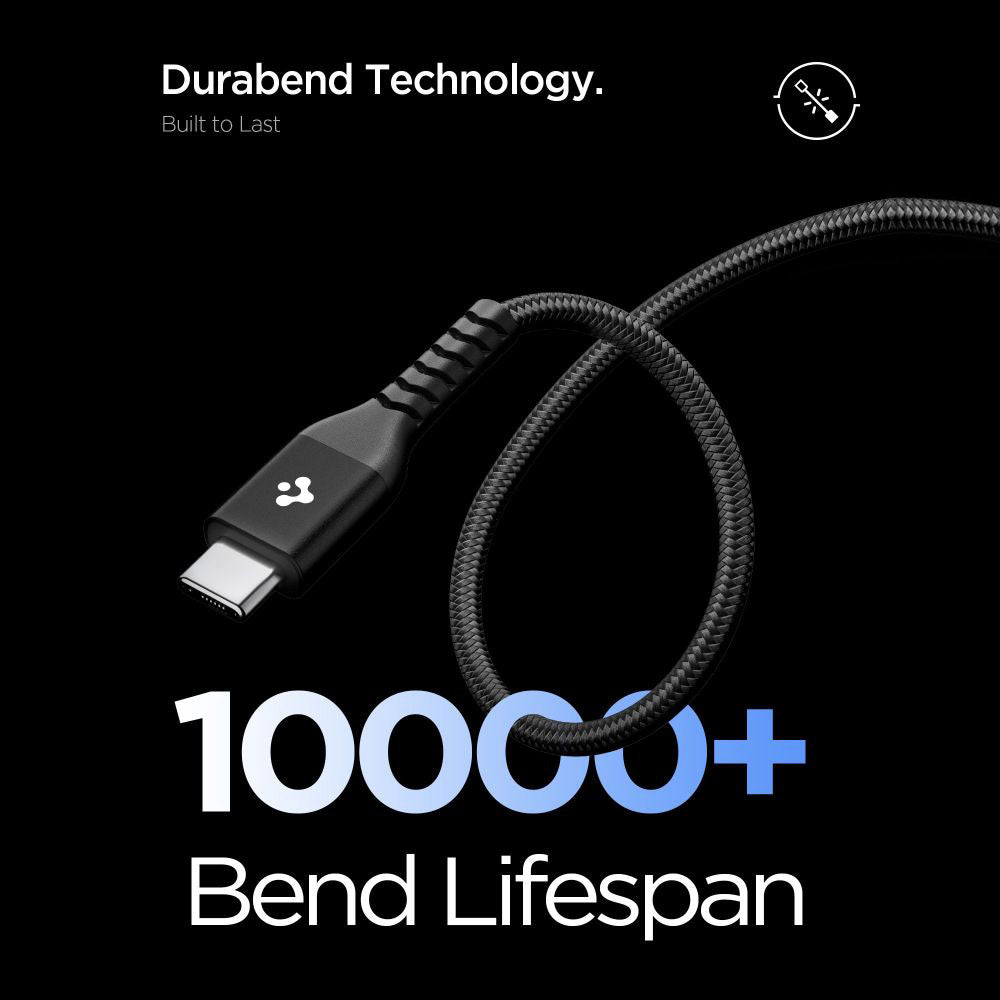 Câble de Données et de Charge USB-C - USB-C Spigen EB10010CCA, 100W, 1m, Noir ACA11103