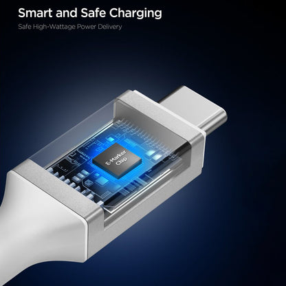 Câble de Données et de Charge USB-C - USB-C Spigen EB10020CC, 100W, 2m, Blanc