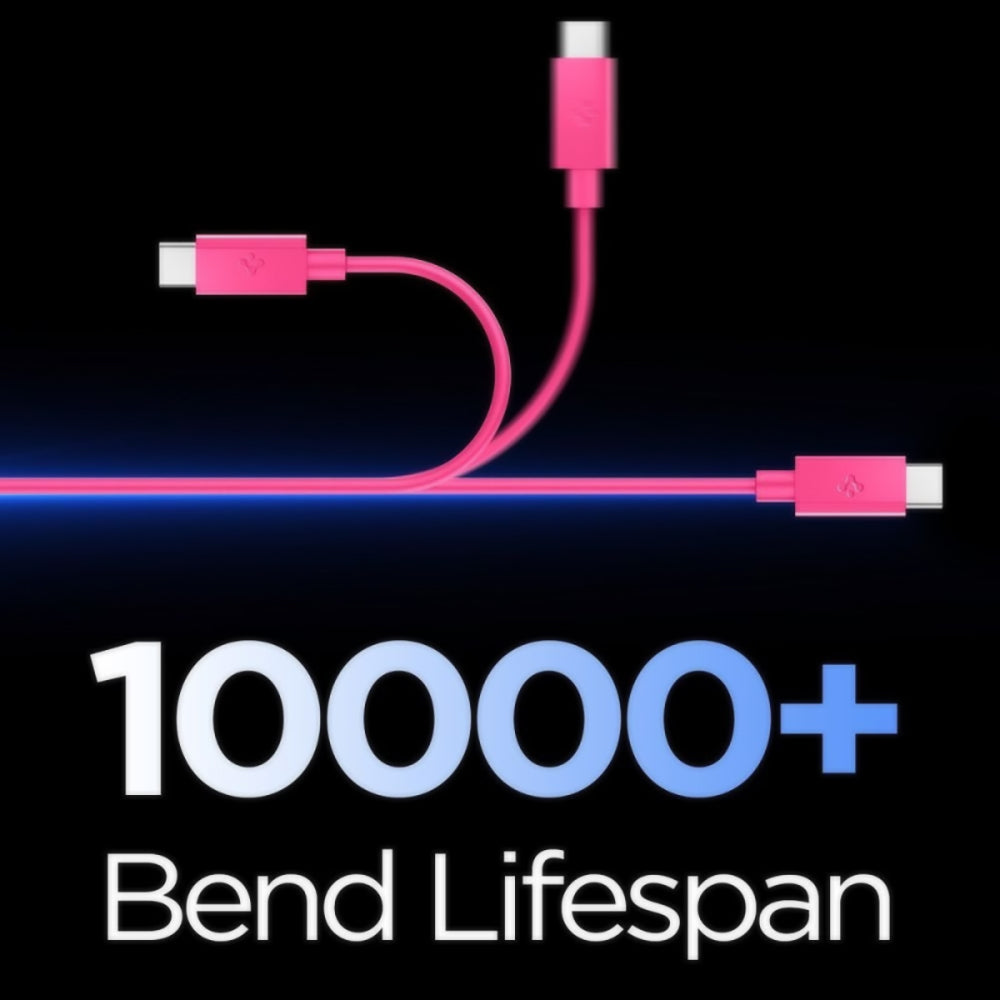 Câble de données et de charge USB-C - USB-C Spigen EB6010CC, 60W, 1m, Rose ACA10414