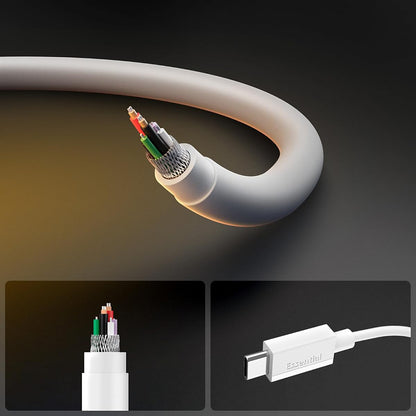 Câble de données et de charge USB-C - USB-C Spigen EB6015CC, 60W, 1,5m, Blanc ACA10416