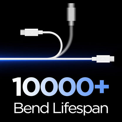 Câble de données et de charge USB-C - USB-C Spigen EB6015CC, 60W, 1,5m, Blanc ACA10416