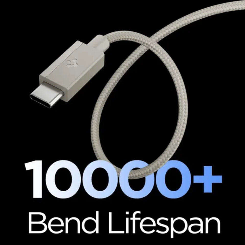 Câble de données et de charge USB-C - USB-C Spigen EB6015CC, 60W, 1,5m, Gris Titane ACA10419