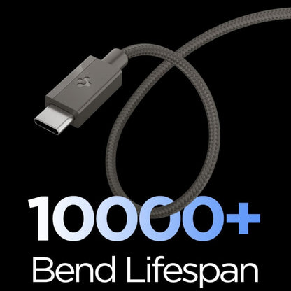 Câble de données et de charge USB-C - USB-C Spigen EB6015CC, 60W, 1,5m, Gris ACA10418