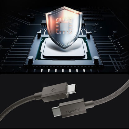 Câble de données et de charge USB-C - USB-C Spigen EB6015CC, 60W, 1,5m, Gris ACA10418