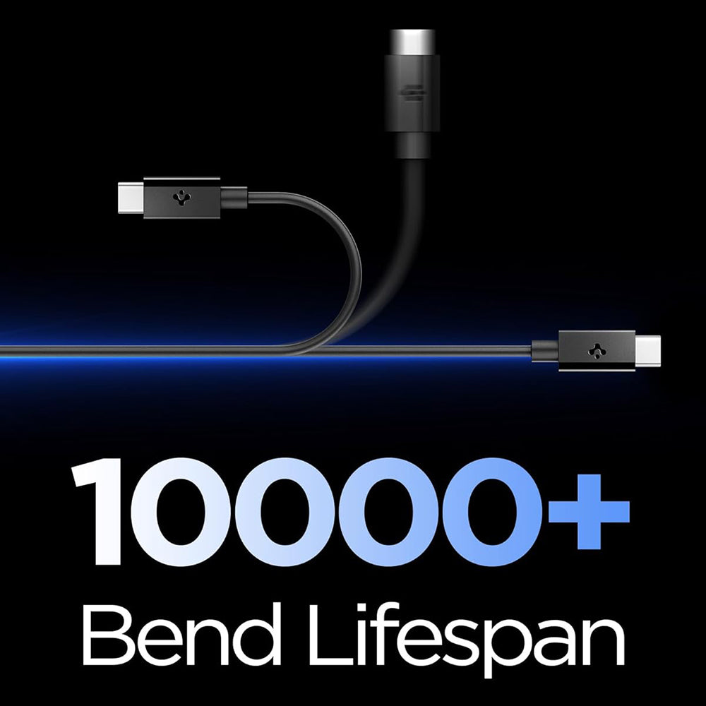 Câble de données et de charge USB-C - USB-C Spigen EB6015CC, 60W, 1,5m, Noir ACA10417
