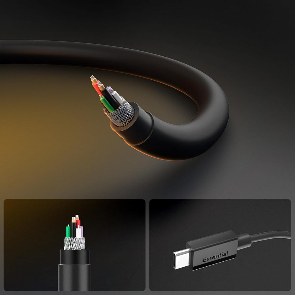 Câble de données et de charge USB-C - USB-C Spigen EB6015CC, 60W, 1,5m, Noir ACA10417