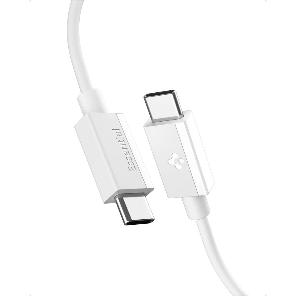 Câble de Données et de Charge USB-C - USB-C Spigen Essential, 60W, 2m, Blanc