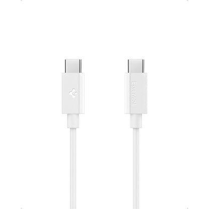 Câble de Données et de Charge USB-C - USB-C Spigen Essential, 60W, 2m, Blanc