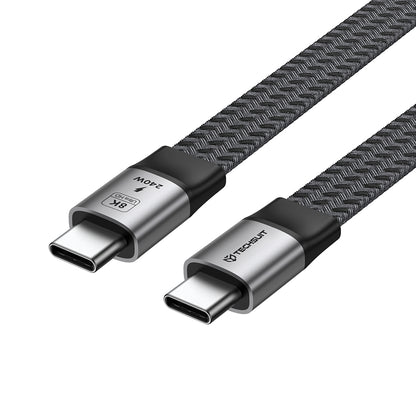 Câble de données et de charge USB-C - USB-C Techsuit ElysiumSync Pro CX1, 240W, 1m, Gris